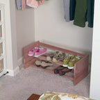 Household Essentials Cedar Fresh Stackable Shoe Rack: Ground Freestanding Shoe Storage for Closet & Entryway, Holds 8 Pairs