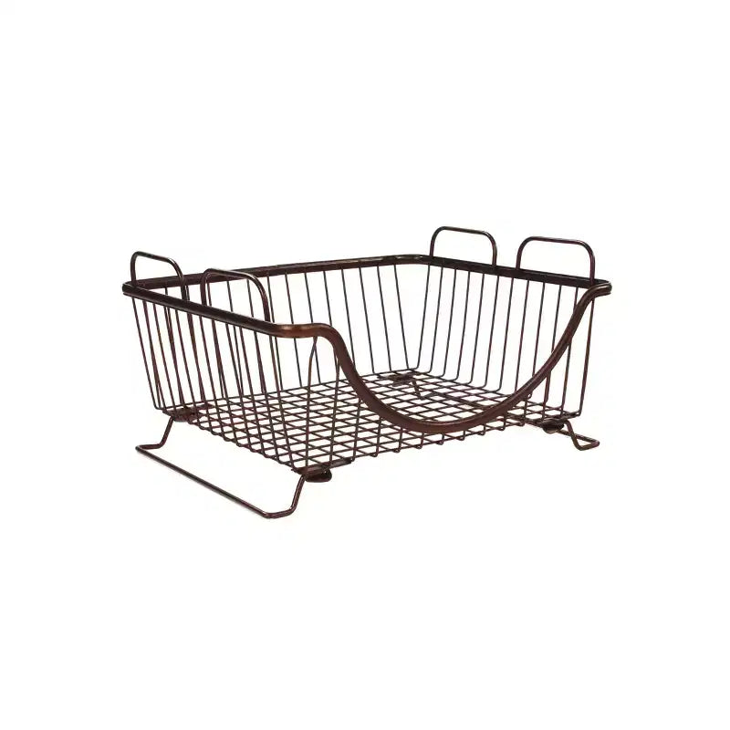 Spectrum Diversified Ashley Stacking Basket Tray Silver: Portable Metal Storage & Organization, Universal Utility Cabinet