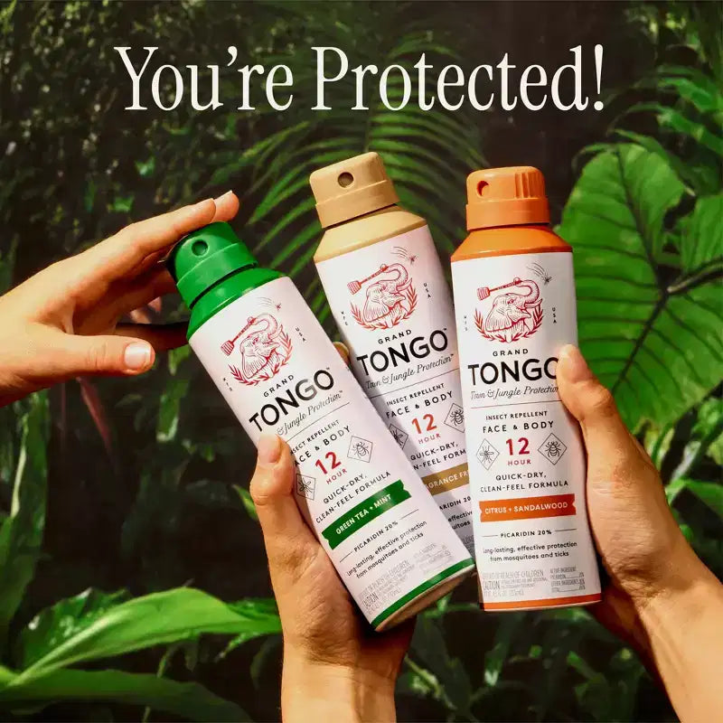 Grand Tongo DEET-Free Picaridin Insect Repellent Family Formula - Citrus + Sandalwood - 4.5oz: 12-Hour Protection, Skin Application, Aerosol Spray
