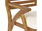 Coronado 3pc Acacia Wood Patio Bistro Set with Cushions - Teak Finish - Christopher Knight Home: Outdoor Dining Furniture with Weather-Resistant Frame