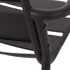 Terra Nova Outdoor 3pc Bistro Set: Matte Black, Curved Iron Frame, Round Table - Christopher Knight Home