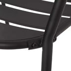 Terra Nova Outdoor 3pc Bistro Set: Matte Black, Curved Iron Frame, Round Table - Christopher Knight Home