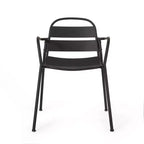Terra Nova Outdoor 3pc Bistro Set: Matte Black, Curved Iron Frame, Round Table - Christopher Knight Home