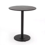 Terra Nova Outdoor 3pc Bistro Set: Matte Black, Curved Iron Frame, Round Table - Christopher Knight Home