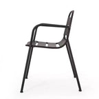 Terra Nova Outdoor 3pc Bistro Set: Matte Black, Curved Iron Frame, Round Table - Christopher Knight Home