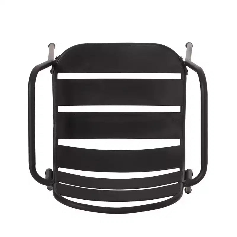 Terra Nova Outdoor 3pc Bistro Set: Matte Black, Curved Iron Frame, Round Table - Christopher Knight Home