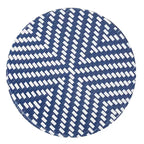 Christopher Knight Home Picardy 3pc Outdoor Aluminum French Cafe Set - Navy/White/Bamboo