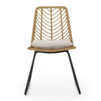 Berrien 2pk Outdoor Wicker Chairs with Cushion - Light Brown/Beige/Black - Christopher Knight Home