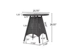 Peterson 3pc Wicker Patio Bistro Set with Cushions: Weather-Resistant, Iron Frame - Christopher Knight Home