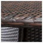 Melissa 3-piece Wicker Patio Bistro Set with Cushions: Metal Frame, Weather-Resistant - Christopher Knight Home