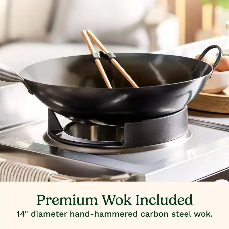 Cuisinart Outdoor Wok Cooking Station 50000 BTU Gas Grill CGG-1265 Black