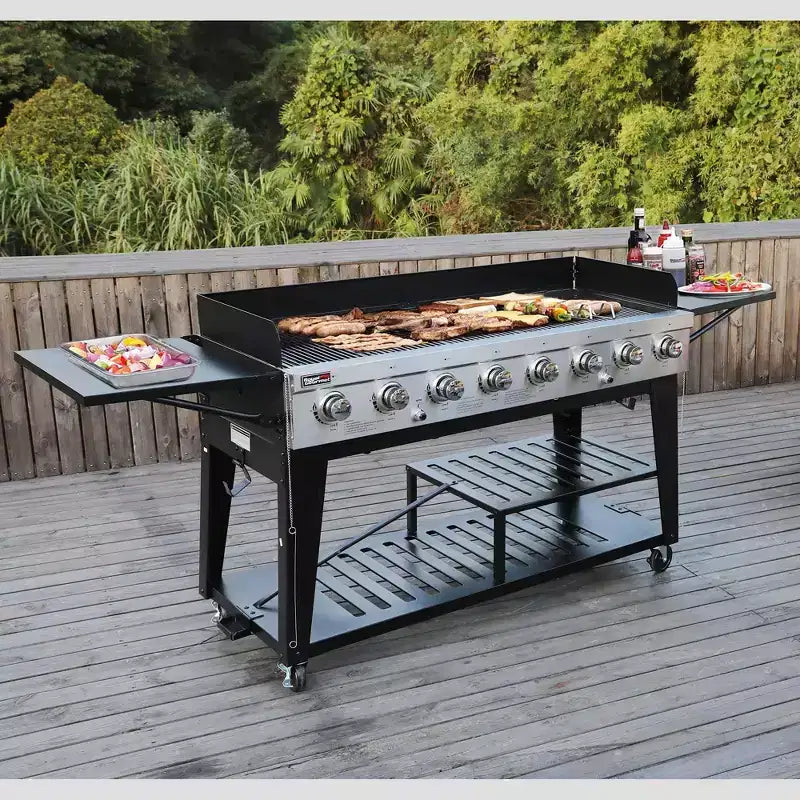 Royal Gourmet 8-Burner Large Event 104000 BTU Gas Grill Black
