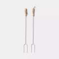 2pc Marshmallow Roasting Log Tong Sticks Gray - Threshold™