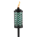 Tiki Honeycomb Stepnstall Glass Outdoor Torch Blue
