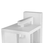 Globe Electric Bowery 1-Light 16" Metal Indoor Outdoor Wall Sconce with Clear Glass Shade Matte White