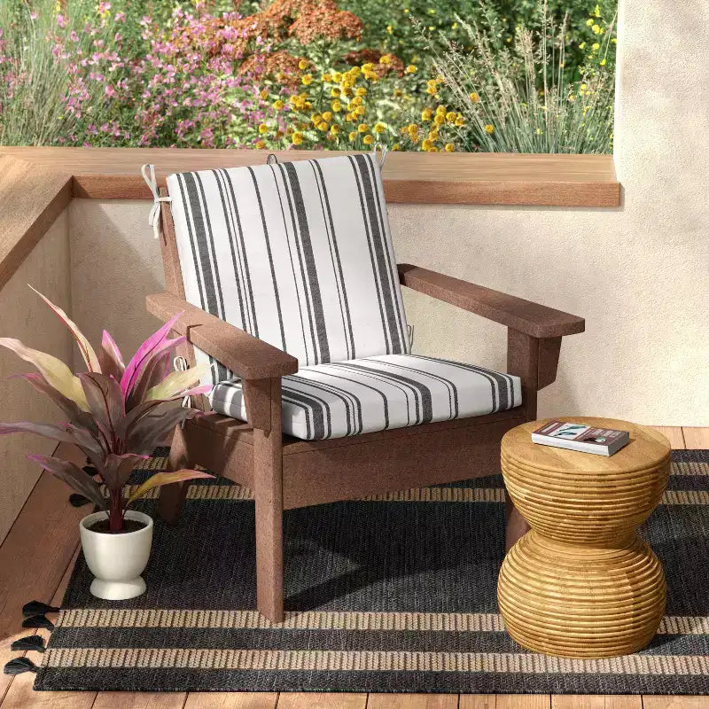 Rubberwood Cylinder Bulbous Accent Patio End Table Brown - Threshold™