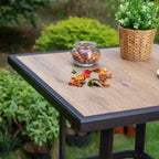 3pc Outdoor Swivel Bar Height Stools & Table - Captiva Designs: Patio Bistro Set, Rust-Resistant