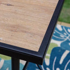 3pc Outdoor Swivel Bar Height Stools & Table - Captiva Designs: Patio Bistro Set, Rust-Resistant