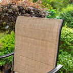 3pc Outdoor Swivel Bar Height Stools & Table - Captiva Designs: Patio Bistro Set, Rust-Resistant