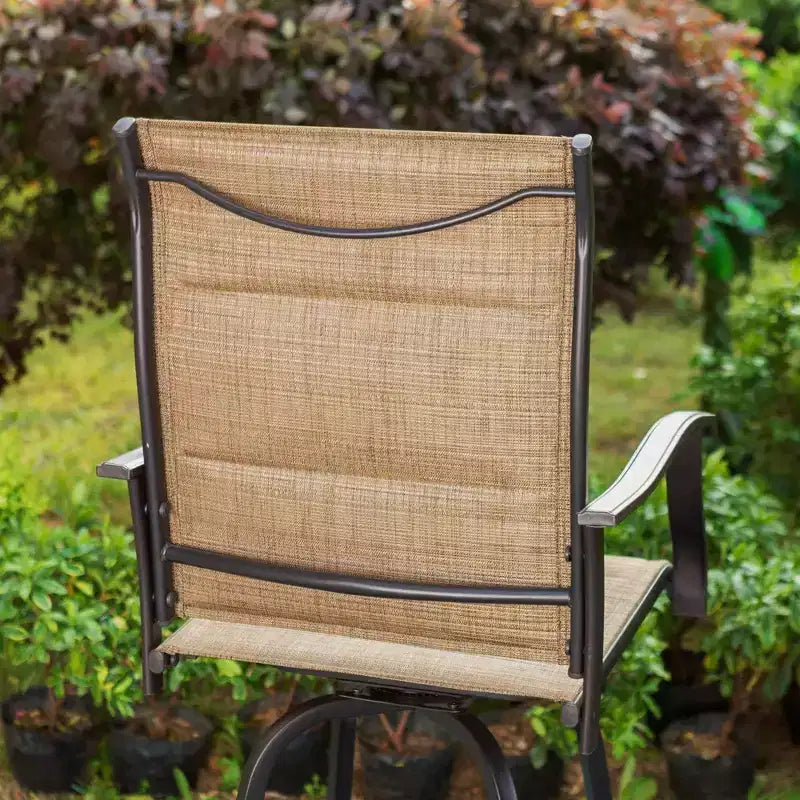 3pc Outdoor Swivel Bar Height Stools & Table - Captiva Designs: Patio Bistro Set, Rust-Resistant