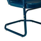 Ridgeland 3pc Outdoor Bistro Set with Table & 2 Chairs - Navy Gloss - Crosley