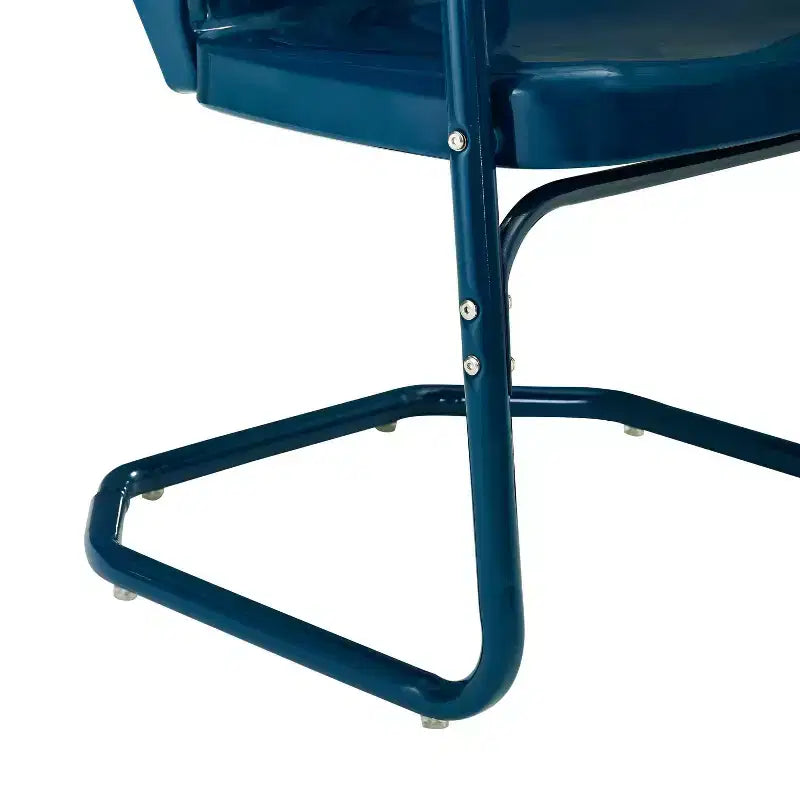 Ridgeland 3pc Outdoor Bistro Set with Table & 2 Chairs - Navy Gloss - Crosley