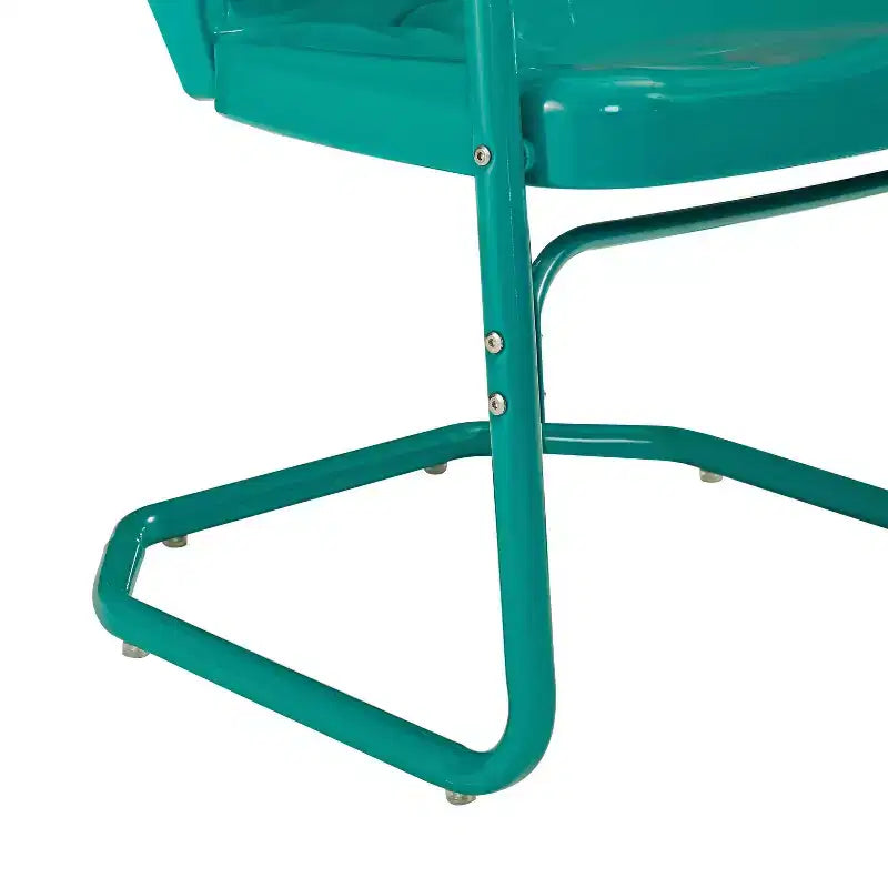 Ridgeland 3pc Outdoor Bistro Set with Table & 2 Chairs - Turquoise Gloss - Crosley
