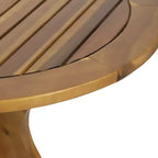 3pc Mcgill Patio Acacia Wood Bistro Set - Teak/Dark Gray - Christopher Knight Home: Water-Resistant, Hand-Woven, Transitional Style