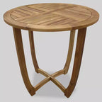 Westbridge 3pc Acacia Wood Bistro Set - Teak - Christopher Knight Home: Weather-Resistant, Galvanized Steel Hardware