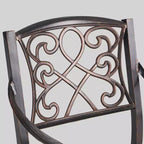 2pk Waterbury Aluminum Patio Barstools Copper - Christopher Knight Home: Traditional Scroll Design, Weather-Resistant