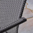 Kent 3pc Acacia Wood & Wicker Bistro Set - Gray - Christopher Knight Home: Outdoor Furniture with Iron Hardware