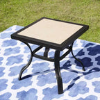 3pc Bistro Steel Patio Dining Set with Arm Chairs - Gray - Lokatse: Outdoor Conversation Set, Removable Cushions