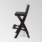 Polaris 2pk Acacia Wood Folding Barstools Dark Gray - Christopher Knight Home