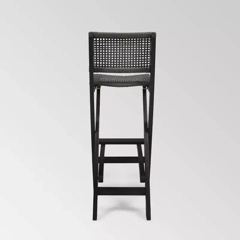 Polaris 2pk Acacia Wood Folding Barstools Dark Gray - Christopher Knight Home