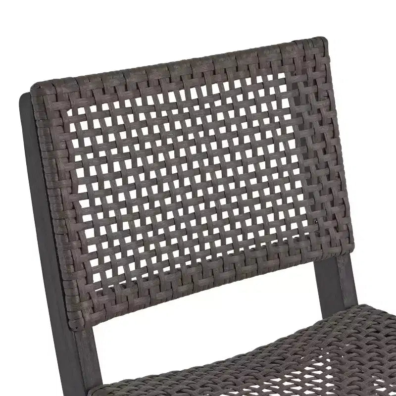 Polaris 4pk Acacia Wood Folding Barstools Dark Gray - Christopher Knight Home: Weather-Resistant Patio Seating