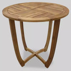Ellie 3pc Acacia Wood Wicker Bistro Set - Brown/Beige - Christopher Knight Home: Weather-Resistant with Polyester Cushions