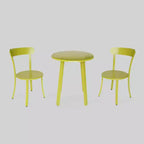 Barbados 3pc Iron Bistro Set - Matte Lime Green - Christopher Knight Home: Weather-Resistant Outdoor Dining Furniture Set