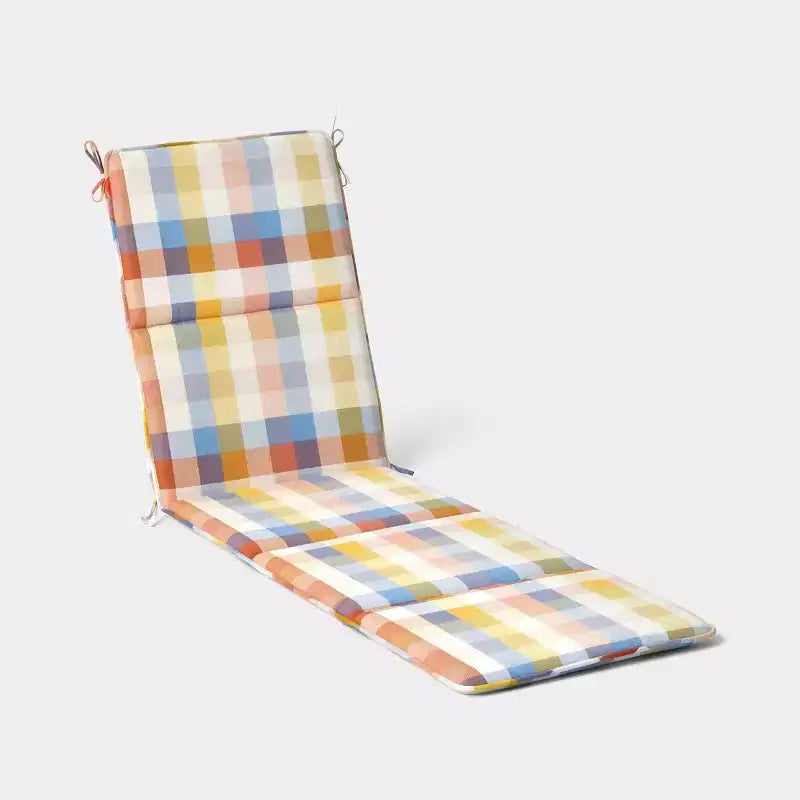 22"x78" Madras Print Chaise Cushion Multi Warm - Room Essentials™