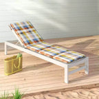 22"x78" Madras Print Chaise Cushion Multi Warm - Room Essentials™