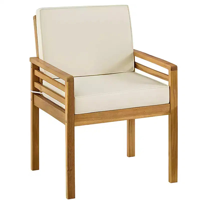 Alaterre Furniture 3pc Okemo Outdoor Patio Acacia Wood Bistro Set