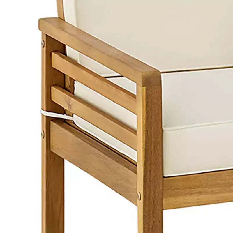Alaterre Furniture 3pc Okemo Outdoor Patio Acacia Wood Bistro Set