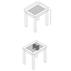 Alaterre Furniture 3pc Okemo Outdoor Patio Acacia Wood Bistro Set