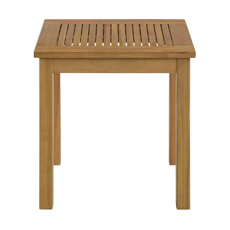 Alaterre Furniture 3pc Okemo Outdoor Patio Acacia Wood Bistro Set