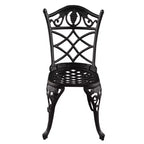 3pc Grape Vineyard Aluminum Patio Bistro Set - Black- Oakland Living: Weather-Resistant Outdoor Furniture