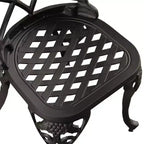 3pc Grape Vineyard Aluminum Patio Bistro Set - Black- Oakland Living: Weather-Resistant Outdoor Furniture