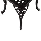 3pc Grape Vineyard Aluminum Patio Bistro Set - Black- Oakland Living: Weather-Resistant Outdoor Furniture