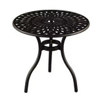3pc Contemporary Modern Mesh Lattice Aluminum Patio Bistro Set - Black- Oakland Living: Weather-Resistant 2-Person Outdoor Dining Set