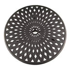 3pc Contemporary Modern Mesh Lattice Aluminum Patio Bistro Set - Black- Oakland Living: Weather-Resistant 2-Person Outdoor Dining Set
