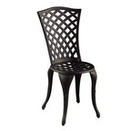 3pc Contemporary Modern Mesh Lattice Aluminum Patio Bistro Set - Black- Oakland Living: Weather-Resistant 2-Person Outdoor Dining Set