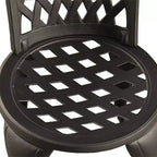 3pc Contemporary Modern Mesh Lattice Aluminum Patio Bistro Set - Black- Oakland Living: Weather-Resistant 2-Person Outdoor Dining Set